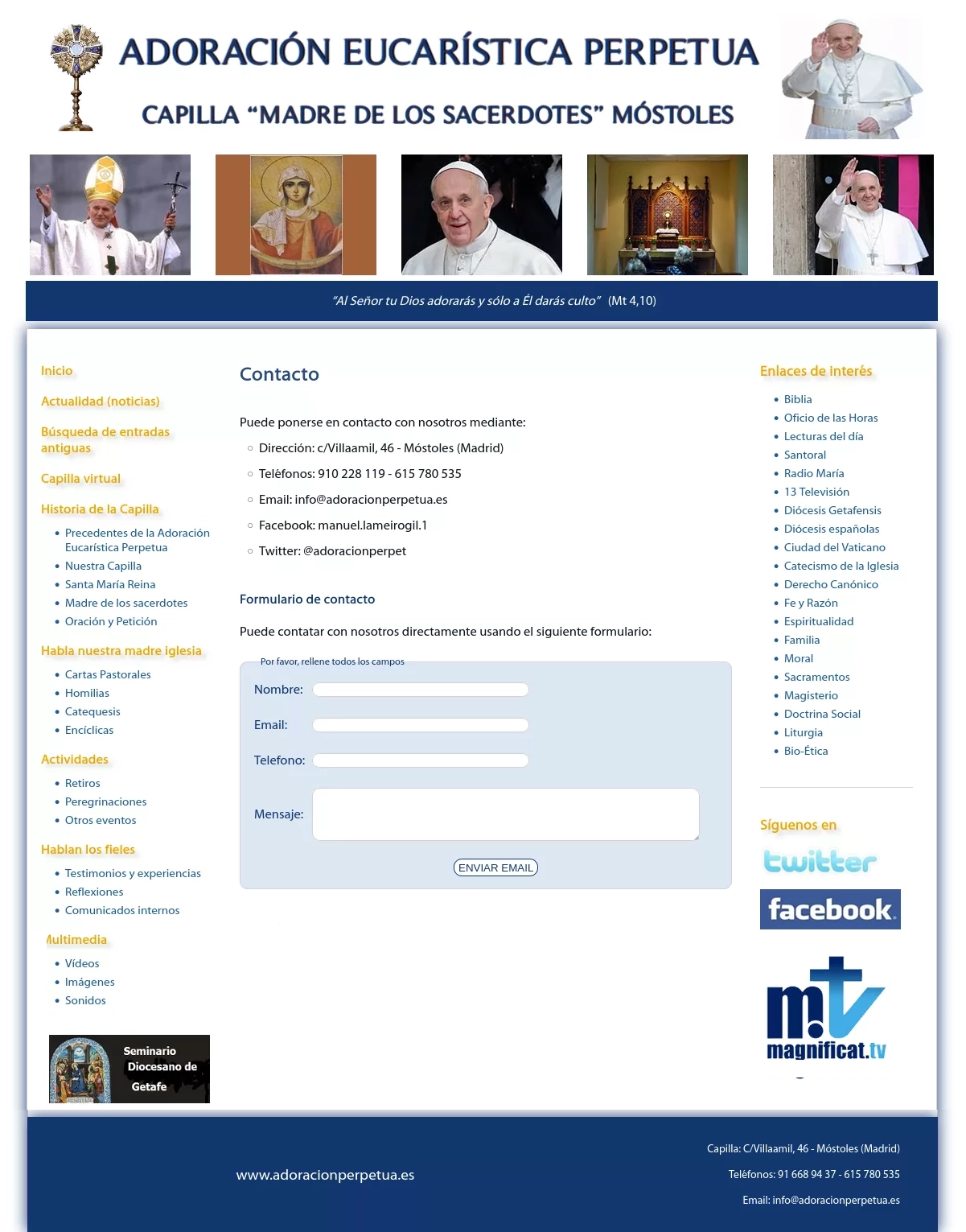 Captura de Adoración Eucarística Perpetua