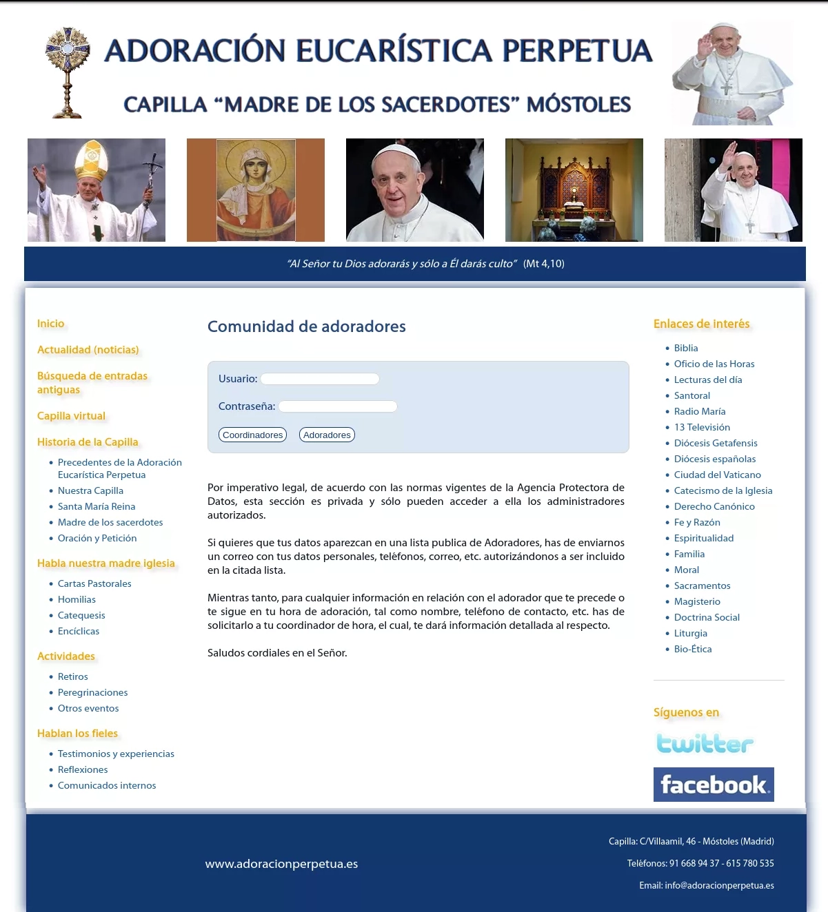 Captura de Adoración Eucarística Perpetua