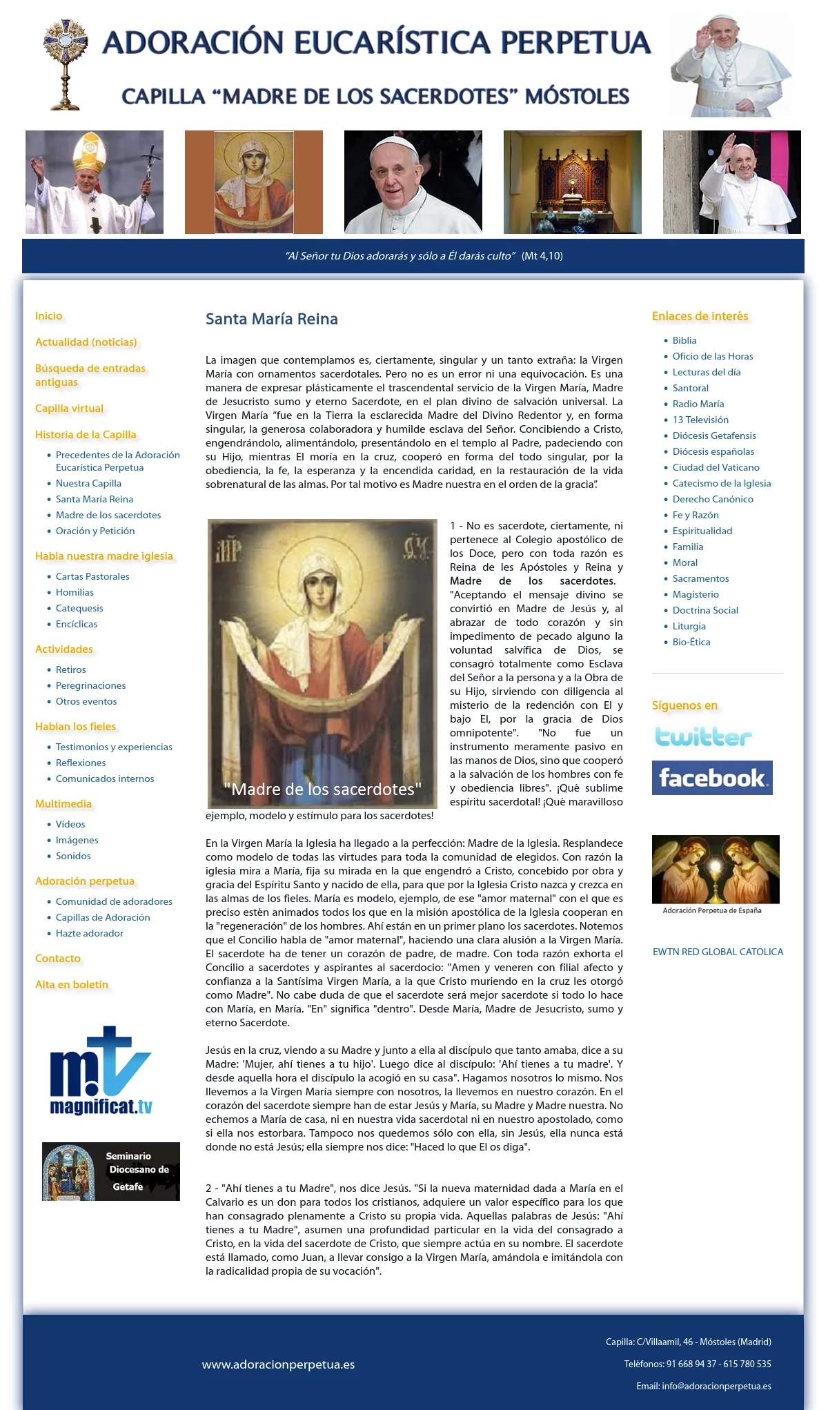 Captura de Adoración Eucarística Perpetua