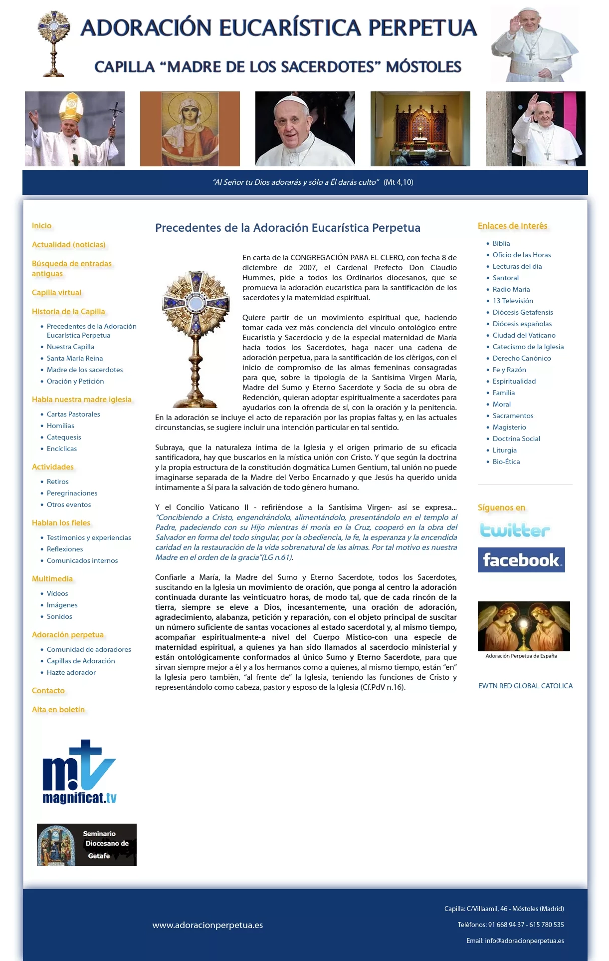 Captura de Adoración Eucarística Perpetua