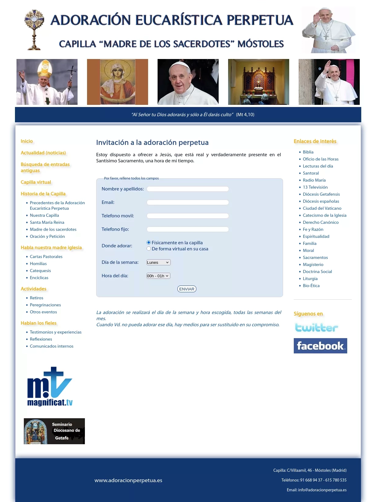 Captura de Adoración Eucarística Perpetua