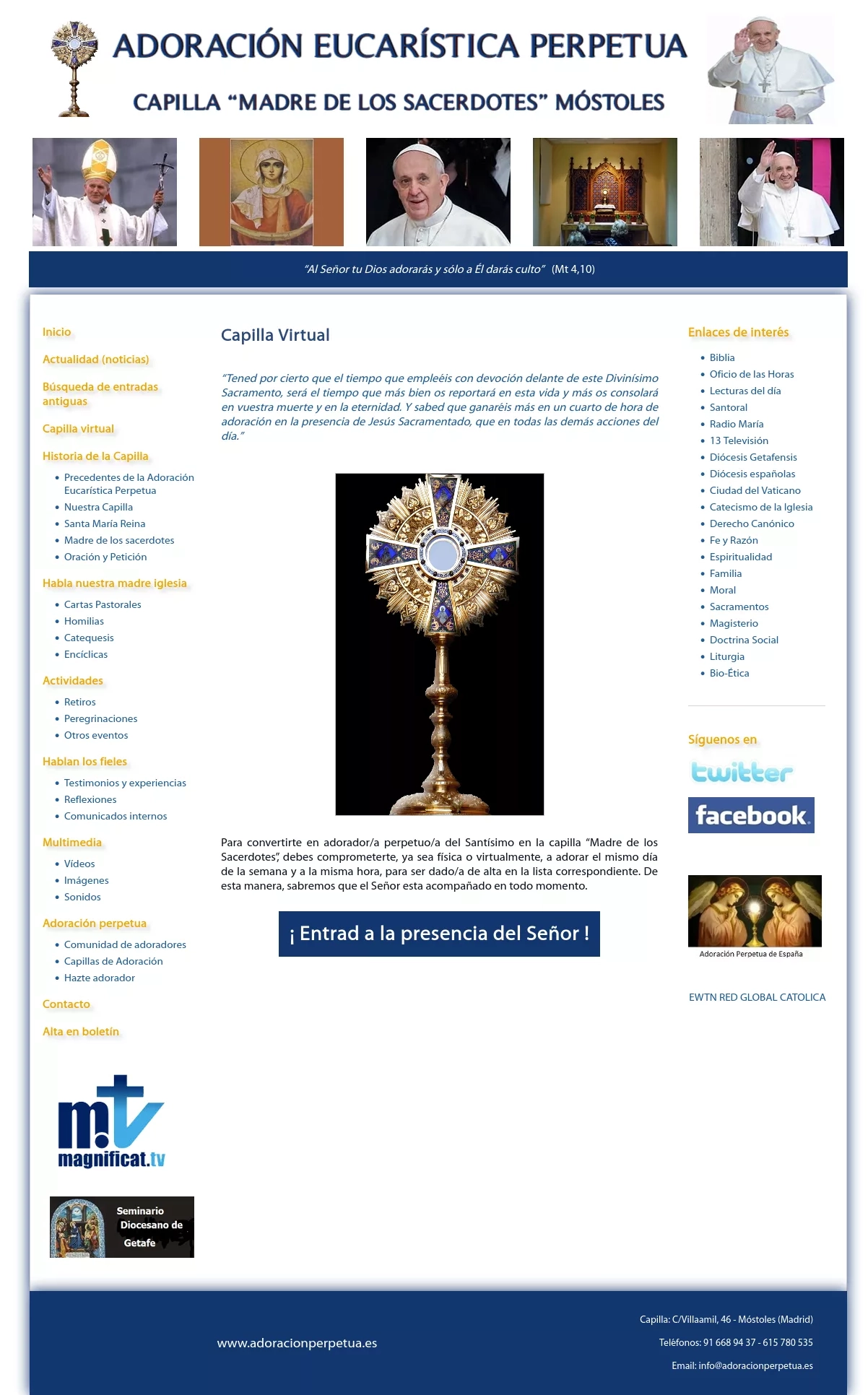 Captura de Adoración Eucarística Perpetua