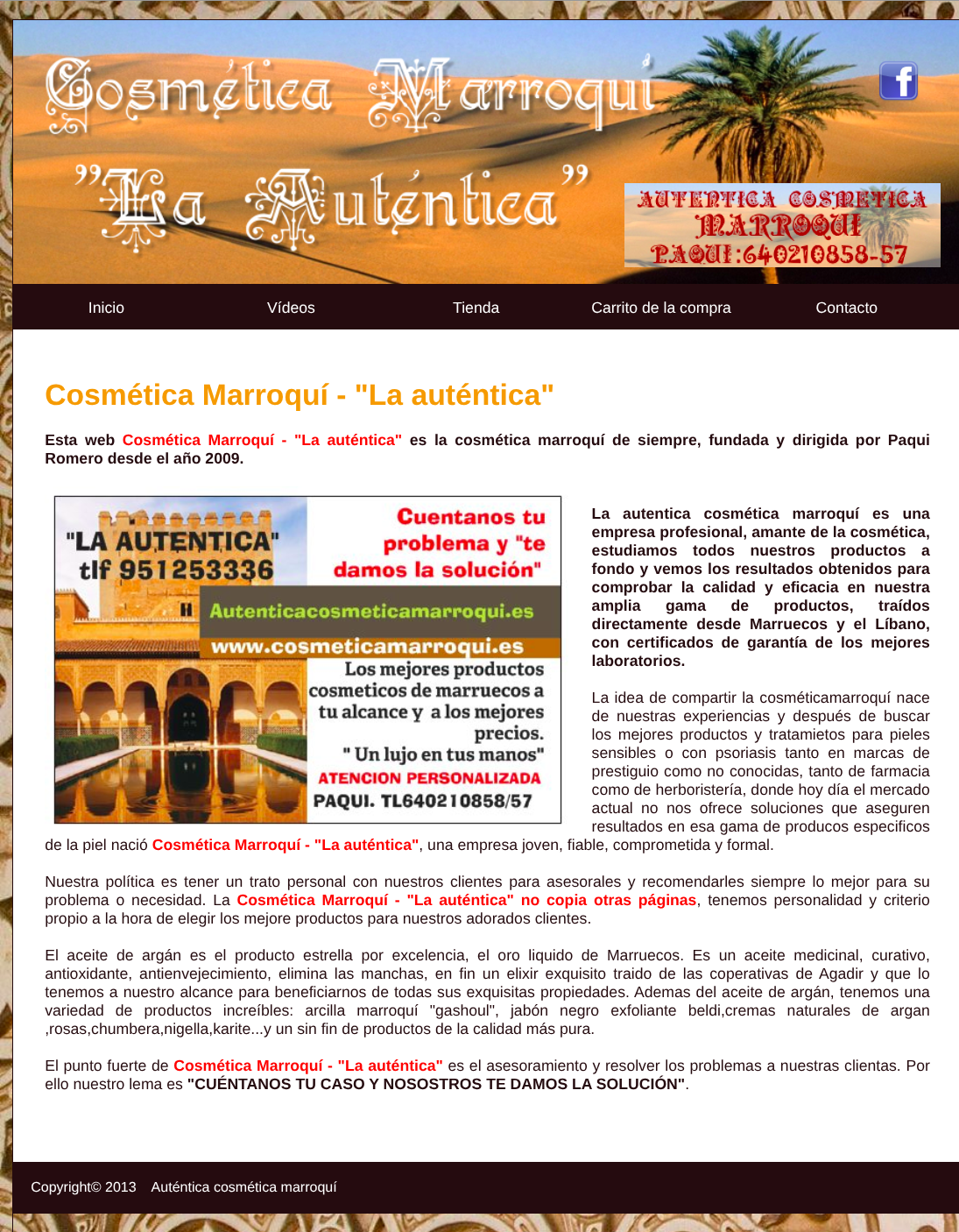 Captura de Cosmética Marroquí - La Auténtica