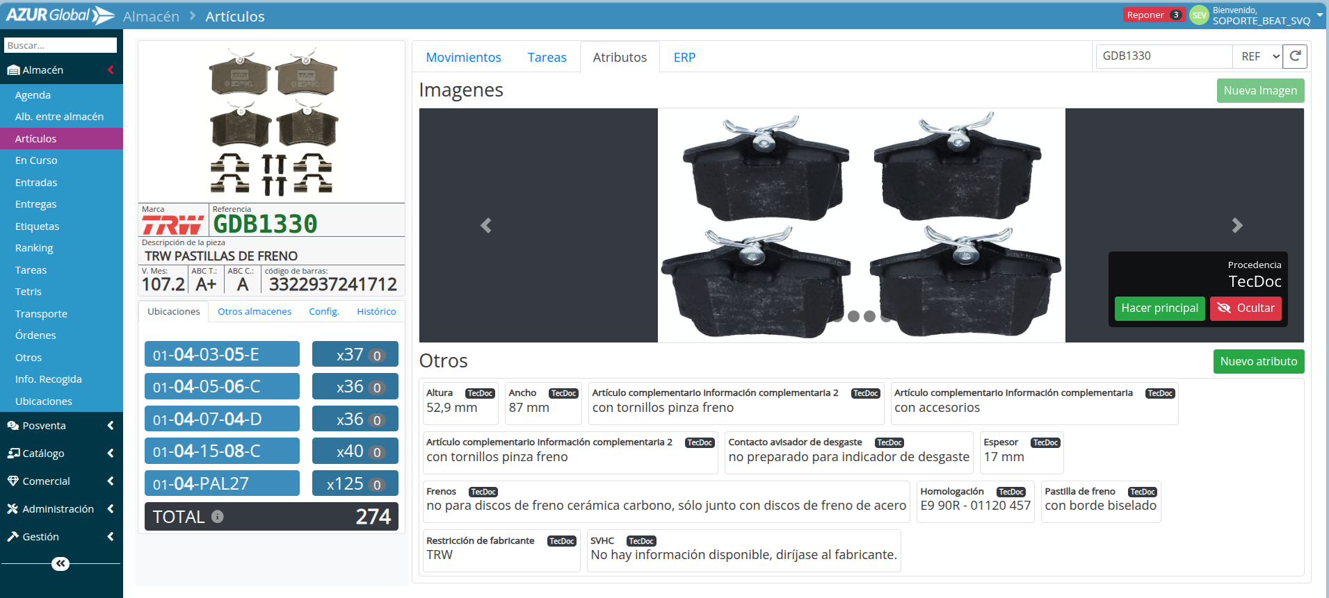 Captura de LX - SGA para Azur Global