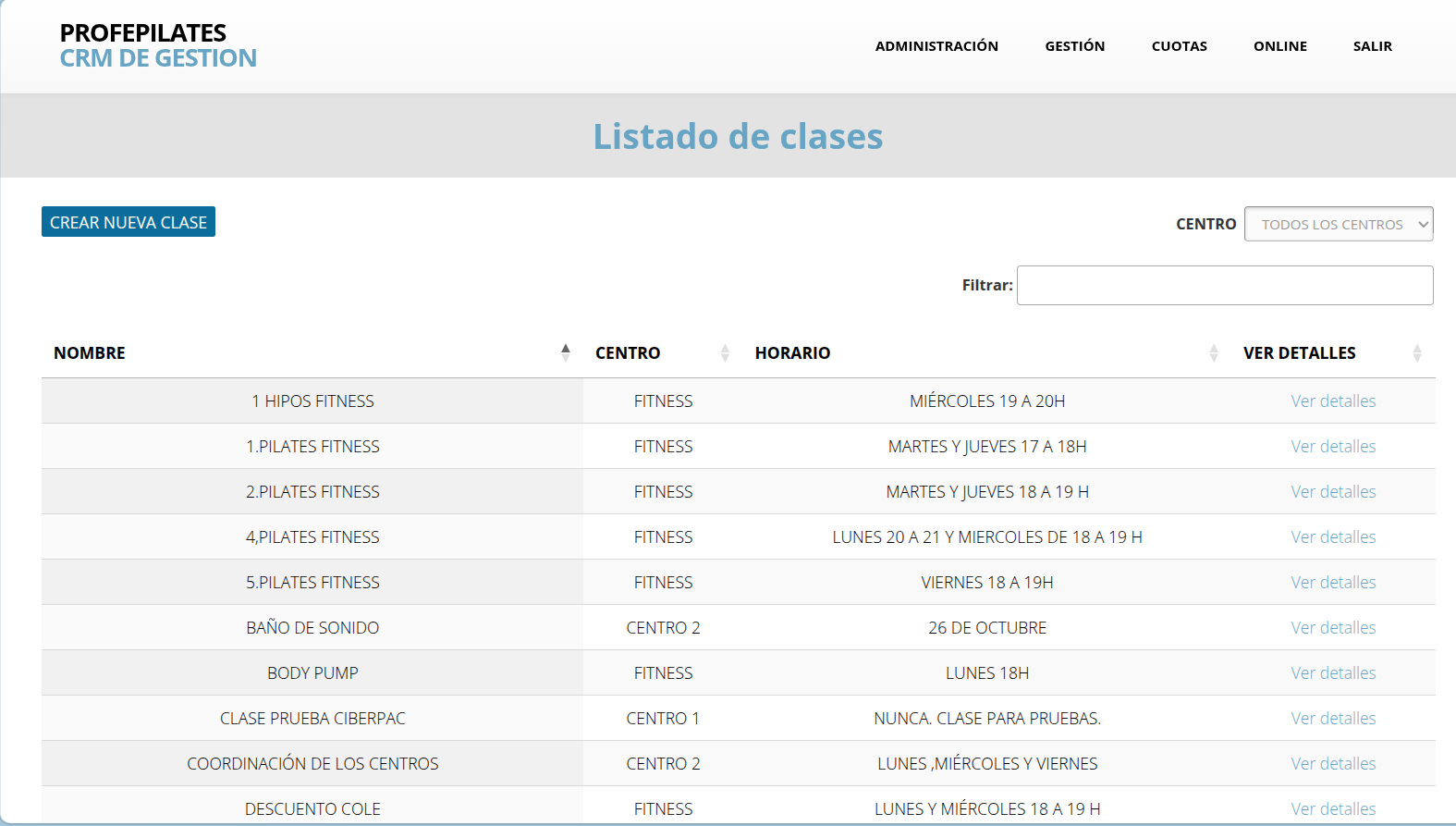 Captura de ProfePilates